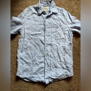 Mens L.L. Bean Medium Reg Short Sleeve Button Down Shirt